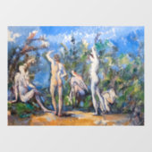 Paul Cezanne - Fünf Bathers Fensteraufkleber (Blatt)