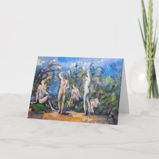 Paul Cezanne - Fünf Bathers Karte (Vorderseite)