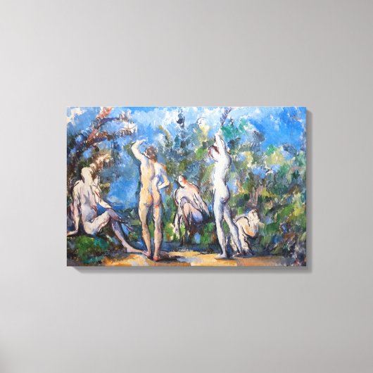 Paul Cezanne - Fünf Bathers Leinwanddruck (Vorderseite)
