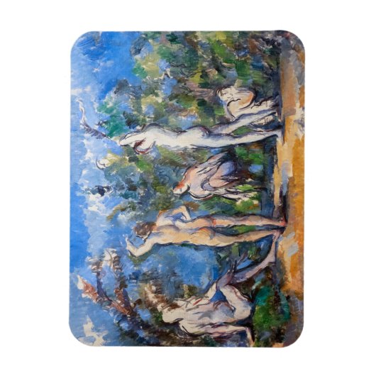 Paul Cezanne - Fünf Bathers Magnet (Vertikal)
