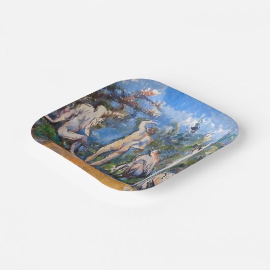 Paul Cezanne - Fünf Bathers Pappteller (Gewinkelt)