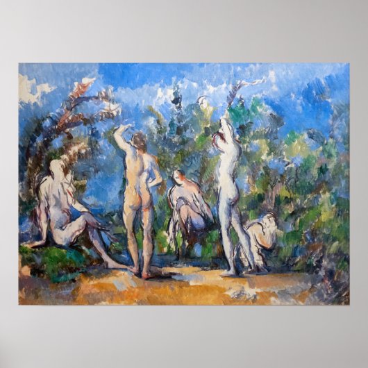 Paul Cezanne - Fünf Bathers Poster (Vorne)