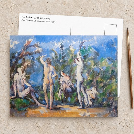 Paul Cezanne - Fünf Bathers Postkarte