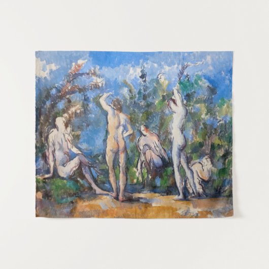 Paul Cezanne - Fünf Bathers Wandteppich (Vorderseite (Horizontal))