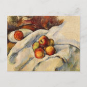 Paul Cezanne Gemälde, Äpfel auf einem Blatt Postka Postkarte (Vorderseite)