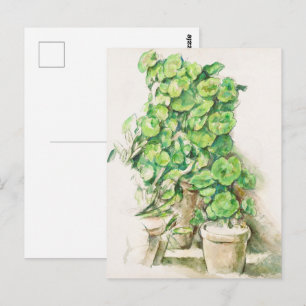 Paul Cézanne Geraniums Still Life Botanical Postkarte