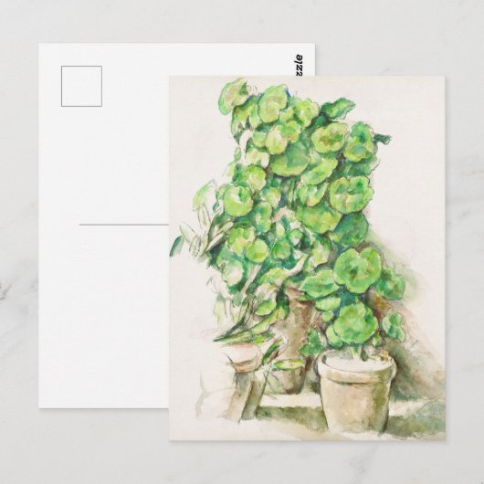 Paul Cézanne Geraniums Still Life Botanical Postkarte (Vorne/Hinten)