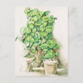 Paul Cézanne Geraniums Still Life Botanical Postkarte (Vorderseite)