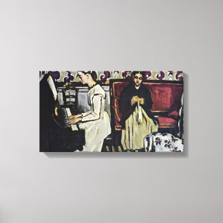 Paul Cezanne - Girl am Piano Leinwanddruck