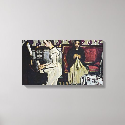 Paul Cezanne - Girl am Piano Leinwanddruck (Vorderseite)