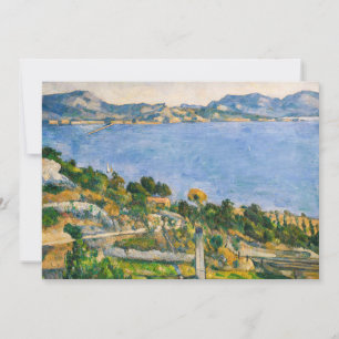 Paul Cezanne - Golf von Marseille aus Estaque gese Dankeskarte