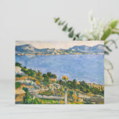 Paul Cezanne - Golf von Marseille aus Estaque gese Einladung (Stehend Vorderseite)