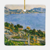 Paul Cezanne - Golf von Marseille aus Estaque gese Keramikornament (Rückseite)