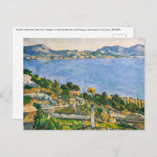 Paul Cezanne - Golf von Marseille aus Estaque gese Postkarte