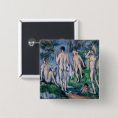 Paul Cezanne - Gruppe der Bathers Button (Vorne & Hinten)