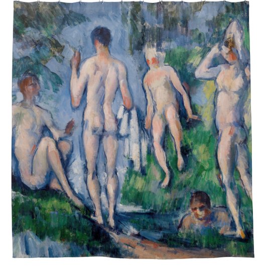 Paul Cezanne - Gruppe der Bathers Duschvorhang (Vorderseite)