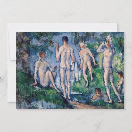 Paul Cezanne - Gruppe der Bathers Einladung (Vorderseite)