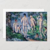 Paul Cezanne - Gruppe der Bathers Einladung (Vorne/Hinten)