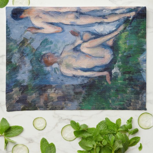 Paul Cezanne - Gruppe der Bathers Geschirrtuch (Gefaltet)