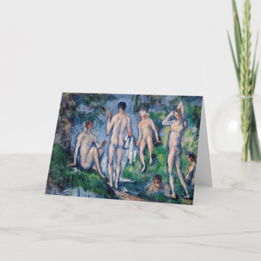 Paul Cezanne - Gruppe der Bathers Karte (Vorderseite)