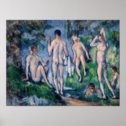 Paul Cezanne - Gruppe der Bathers Poster (Vorne)