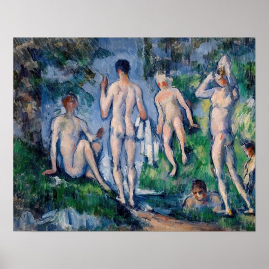 Paul Cezanne - Gruppe der Bathers Poster (Vorne)