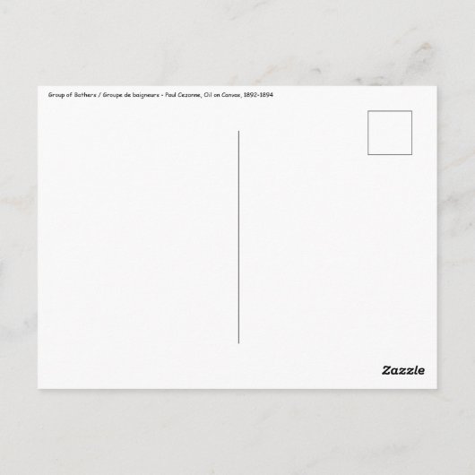 Paul Cezanne - Gruppe der Bathers Postkarte (Rückseite)
