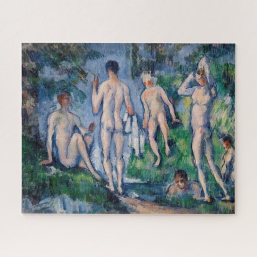 Paul Cezanne - Gruppe der Bathers Puzzle (Horizontal)