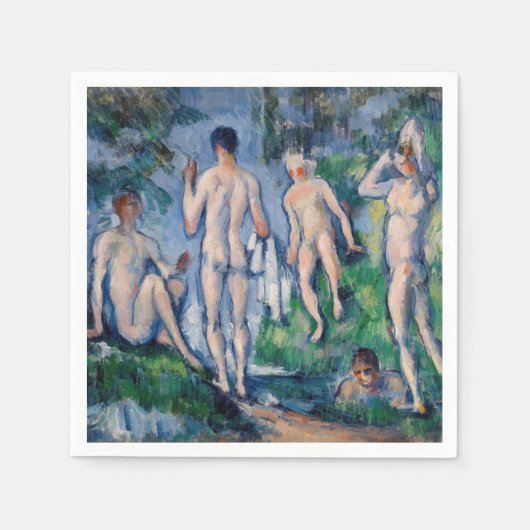 Paul Cezanne - Gruppe der Bathers Serviette (Vorderseite)