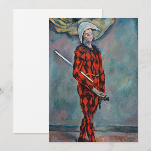 Paul Cezanne - Harlequin Dankeskarte (Vorne/Hinten)