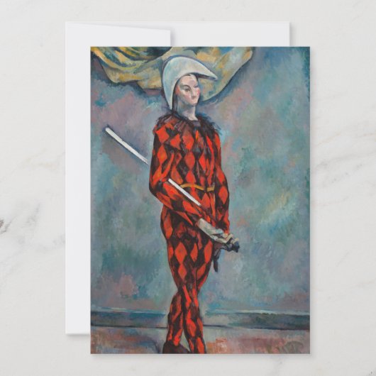 Paul Cezanne - Harlequin Einladung (Vorderseite)