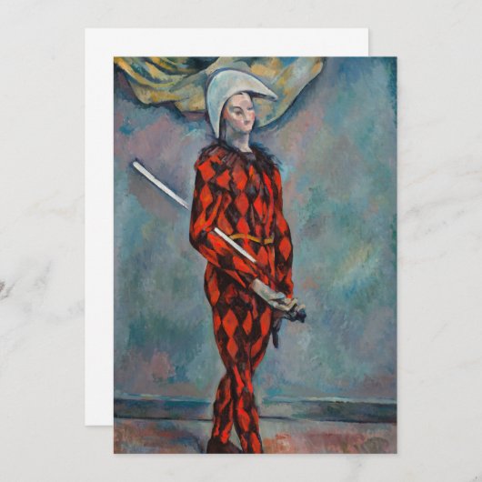 Paul Cezanne - Harlequin Einladung (Vorne/Hinten)