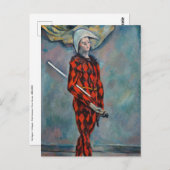 Paul Cezanne - Harlequin Postkarte (Vorne/Hinten)