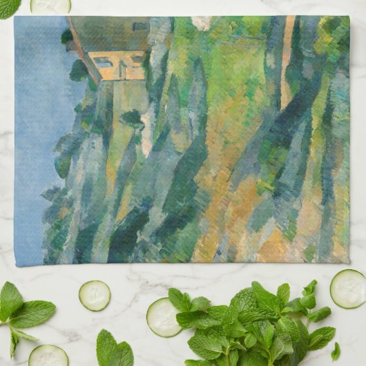 Paul Cezanne - Häuser in Provence, Riaux Valley Geschirrtuch (Gefaltet)
