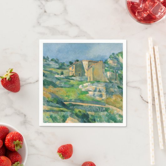 Paul Cezanne - Häuser in Provence, Riaux Valley Serviette (Beispiel)