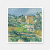 Paul Cezanne - Häuser in Provence, Riaux Valley Serviette (Vorderseite)