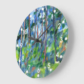 Paul Cezanne: Im Wald, Gemälde von Cezanne Große Wanduhr (Winkel)