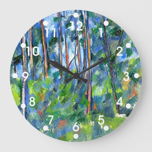 Paul Cezanne: Im Wald, Gemälde von Cezanne Große Wanduhr (Vorderseite)