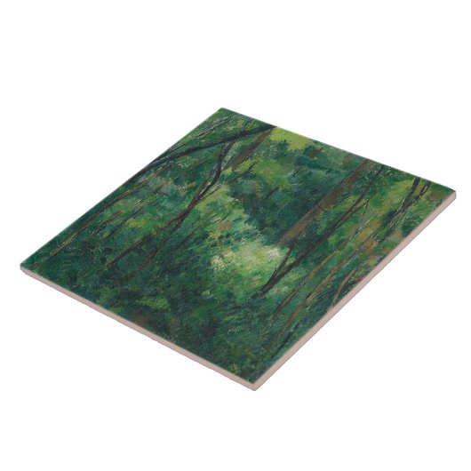 Paul Cezanne - Innenraum eines Waldes Fliese (Seite)