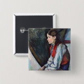 Paul Cezanne - Junge im Roten Westen Button (Vorne & Hinten)