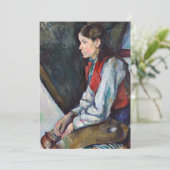 Paul Cezanne - Junge im Roten Westen Dankeskarte (Stehend Vorderseite)