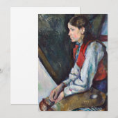 Paul Cezanne - Junge im Roten Westen Einladung (Vorne/Hinten)