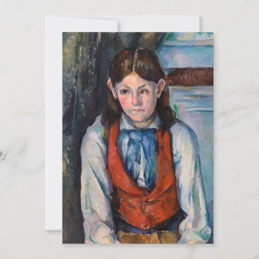 Paul Cezanne - Junge im Roten Westen Einladung (Vorderseite)