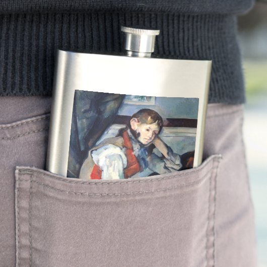 Paul Cezanne - Junge im Roten Westen Flachmann (Beispiel)