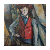 Paul Cezanne - Junge im Roten Westen Fliese (Vorderseite)