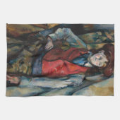 Paul Cezanne - Junge im Roten Westen Geschirrtuch (Horizontal)