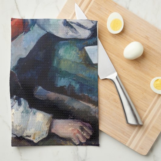 Paul Cezanne - Junge im Roten Westen Geschirrtuch (Viertel Falte)