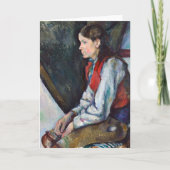 Paul Cezanne - Junge im Roten Westen Karte (Vorderseite)
