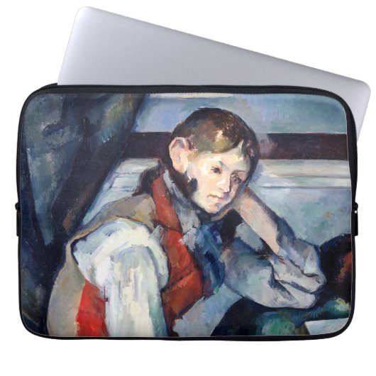 Paul Cezanne - Junge im Roten Westen Laptopschutzhülle (Vorderseite)
