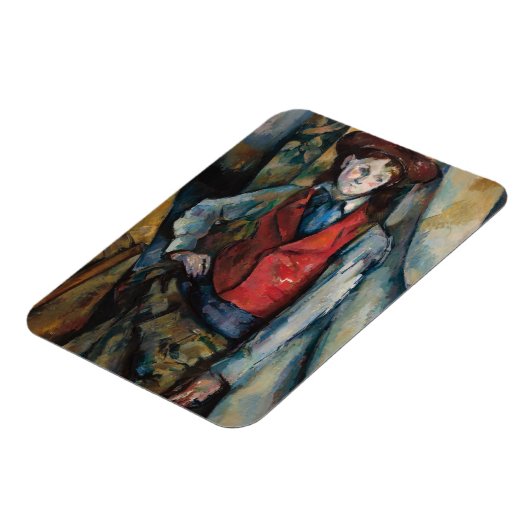 Paul Cezanne - Junge im Roten Westen Magnet (Linke Seite)